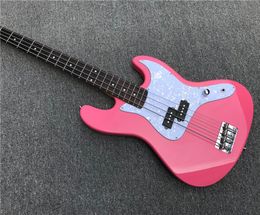 Factory Custom 4 Strings Bass Guitar with Pink BodyRosewood FingerboardRed Tortoise PickguardChrome HardwareOffer Customized2061592