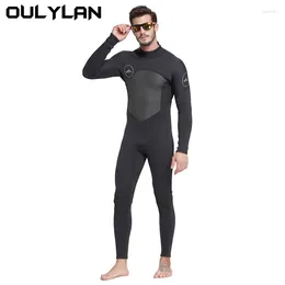 Women's Swimwear Oulylan Men Wetsuit Full Bodysuit 1.5mm Round Neck Diving Suit Stretchy Swimming Surfing Snorkelling Kayaking Sports