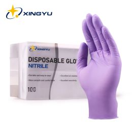 Supplies Hot Sale Disposable Nitrile Gloves 100pcs Guantes Latexfree Gloves Nitrile Work Gloves for Home Cleaning Food Tattoo Mechanical