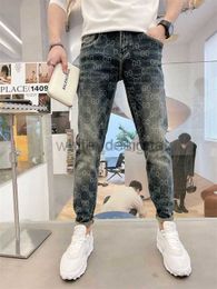 Designer jeans for mens autunno/inverno New Jeans maschile marchio alla moda maschile stampato su piccoli pantaloni per le gambe dritti per i pantaloni della moda giovanile