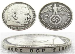 Germany 5 Mark 1937ADEFGJ 6pcs Mintmarks For Chose silver Plated Craft Copy Coins metal dies manufacturing factory 1264629