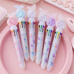 1PC 10Colors Cute Animal Mermaid Ballpoint Pen Butterfly Rollerball Pen School Office Supply Gift Colorful Refill Stationery Set