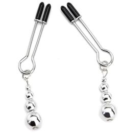 Metal Nipple Clamps clips ring bell torture slave BDSM breast Bondage restraint sexy Toy For Women Couple play Game8468377