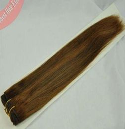 Oxette 100 Brazilian virgin Human Hair Weft Silk Straight ombre highlighted piano 430 brown 4 bundles4622692