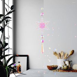 Garden Decorations Snowflake Crystal Light Collection Pendant Durable Hangable Reflective Jewelry Car Accessories Outdoor Decoration
