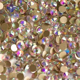 Decals Yanruo 2058nohf Crystal Ab Rhinestone Flatback Non Hotfix Glass Crystals Stones Nail Art Rhinestones for Clothes Crafts Jewellery