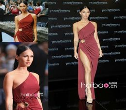 Transformers Premiere Megan Fox Evening Dress Side Slit Red Carpet Celebrity Occasion Dresse Prom Dress Party Gown4157013