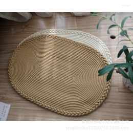 Bath Mats Minimalist Japanese Style Woven Mat Hallway Floor Door Bathroom Absorbent