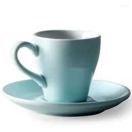 Cups Saucers Colour Modern Creativity Cup Saucer Nordic Simplicity Handmade Reuseable Tea Ceramic Coffee Tazzine Caffe Drinkware EK50BD