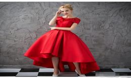 High Low V neck Prom Dresses Red Front Short Long Back Formal Gown Cap Sleeveless Elegant Party Evening Dresses fast made3170510