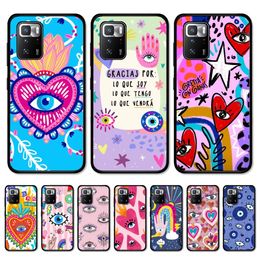 Funny Turkish Lucky Blue Evil Eye Phone Case For Redmi Note 4 X 5 A 6 7 8 T 9 9S 10 11 11S 11Epro Poco M3 pro