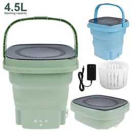 Laundry Bags Mini Portable Washing Machine Foldable Small With Drain Basket Lightweight Washer 3 Speed Timing Reusable