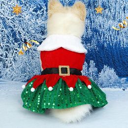 Dog Apparel Santa Tree Dress Fashionable Lovely Eye-catching Festive Unique Christmas Decorations For Pets Costumes Durable