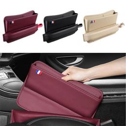 Car Organiser PU Leather Storage Car Seat Slit Gap Pocket Storage Car Seat Slot Interior Decor Gap Plug Filler Phone Holder