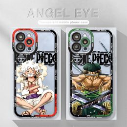 Case for iPhone 13 Pro Max 11 14 Pro 15 Plus X XS 12 Mini SE XR 7 6s 8 15 Pro One Pieces Anime Cover Clear Silicone Bag Coque