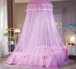 Elegant Tulle Bed Dome Bed Netting Canopy Circular Pink Round Dome Bedding Mosquito Net for Twin Queen King8607184