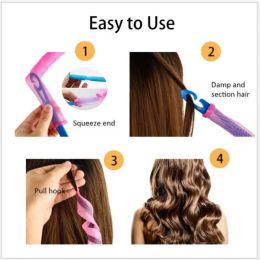 2024 Hair Rollers (15/20/25/30cm) Snail Shape Not Waveform Spiral Round Curls Curler Soft Hair Curler Magic Hair Rollers DIY for Snail Shape