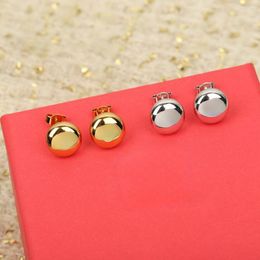 Stud Earrings 2024 Latest Brand Vintage Luxury Jewellery For Women Fashion Designer Eardrop Brass Material Lady Party