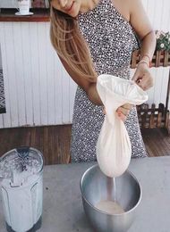 20X30cm Soy Milk Wine Filter Bag Reusable Almond Milk Bag Strainer Fine Mesh Nylon Cheesecloth Cold Brew Coffee Filter8812170