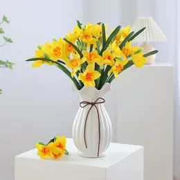 Decorative Flowers 10pcs/lot Artificial Bouquet For Home Decor Wedding Decoration Craft Vases Flower DIY Accessories LSAF048