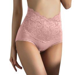 Women's Panties Lace Sexy Seamless Long Underwear Pants High Waist Cotton Crotch Soft Full Cover Stretch For Women