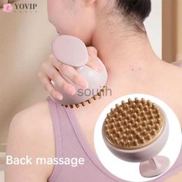 Bath Tools Accessories 1pc Handheld Gua Sha Massage Brush Natural Waist Leg Body Meridian Scraping SPA Therapy Anti Cellulite Relaxation Tool 240413