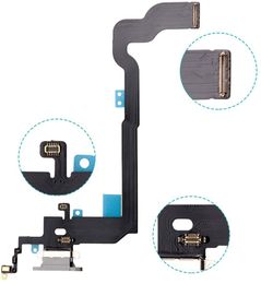 Charging Port USB Dock Connector Flex Cable For iPhone X XR XS Max Charger With Microphone Replacement