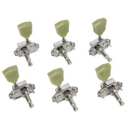 Cables 3R & 3L Guitar Tuning Pegs Keys Tuners Acoustic Guitar Machine Heads Tuner Silver Pearled Guitar Tuning Mechanical Accessories