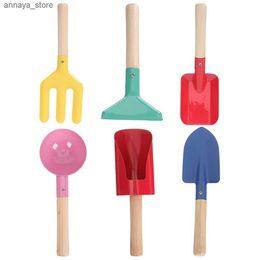 Sand Play Water Fun 6pcs Sand Toys Sand Digging Toys Metal Beach Shovels Toys Kit Kids Use Cartoon Shovels for BeachL2403