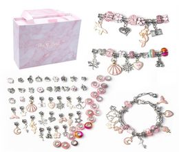 Passend für Armbänder 1 Set 3pc Armband 60pc Perlen Dangle Silber Charms Fits Charms Armband Perlen für Schmuck, die 925 Sterling Silber Charms3177360 machen