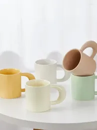 Mugs Cream Style Ceramic Cups Chubby Coffee Lovers Breakfast Milk Office Water Home Drinks