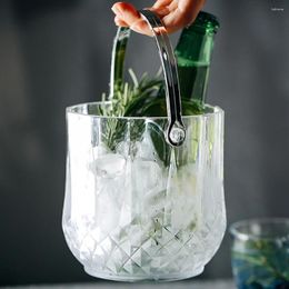 Storage Bottles Portable Ice Bucket Durable Cube Clip Multifunctional Practical Large Capacity Barrel Handle Glass Container