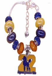 Charm Bracelets Drop Ship Yellow Blue Big Hole Beads Greek Poodle Sigma Gamma Rho Bracelet With Chain Fawn225007121