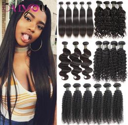 Mink Brazilian Peruvian Malaysian Indian Deep Curly Virgin Hair Bundle Deals Body Wave Kniky Curly Human Hair Weave Bundles Cheap 2221881