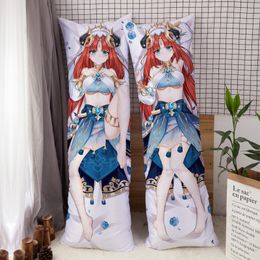Game Genshin Impact Dakimakura, Anime Kawaii Klee Hugging Body Pillow cover, Customized personalized long bed pillowcase