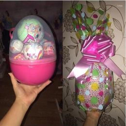 Party Decoration 2pcs/4pcs 18 25cm Huge Plastic Easter Egg Gift Candy Boxes Baby Shower Christmas Box