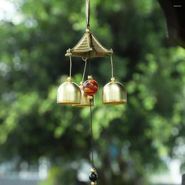 Decorative Figurines Antique Wind Chime Copper Yard Garden Outdoor Living Decoration Metal Chimes Chinese Oriental Lucky Win