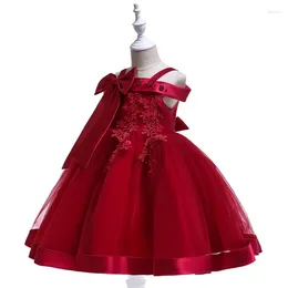 Girl Dresses Girls' Clothing Western Mesh Skirt Piano Performance Children's Elegant Dress Summer Prom