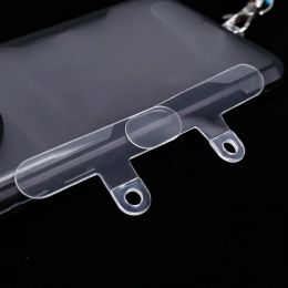 HD Transparent Phone Lanyard Patch Universal Phone Tether Replacement Plastic Phone strap Tether Tab Phones Case Back Pad Gasket