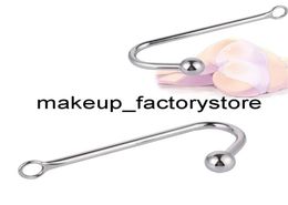 Massage 120g Stainless steel anal hook with beads hole metal butt plug anus fart putty slave Prostate Massager BDSM sex toy for me9054936