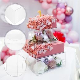 Mugs Acrylic Display Case Cake Show Rack Dessert Multi-use Clear Holder Stand Displaying Base Storage