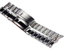 JAWODER Watchband 20 21mm Gold Intermediate Polishig New Men Curved End Stainless Steel Watch Band Strap Bracelet for Submariner Gmt9551208