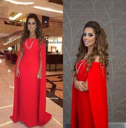 2016 Cheap Evening Gowns Satin Red Kaftan Dubai Arabian Dress Elegant Simple Mother of the Bride Dresses Custom Made9854981