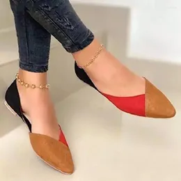 Casual Shoes WomenShoes 2024 Spring Fashion Flat With Mixed Colors Ladies Pointed Toe Non-slip Comfortable Women's Large Size