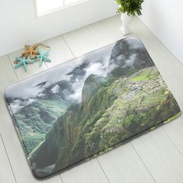 Bath Mats Anti-Slip Ocean Mountain Grassland Autumn Natural Scenery Indoor Floor Mat Bedroom Doormat Absorbent Carpet Washable