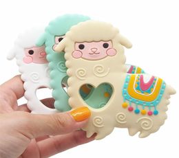 Alpaca Silicone Teether Food Grade Chewable Baby Teething Toy Infant Newborn Nursing Gifts Baby Toys Silicone Sheep Teether4511608