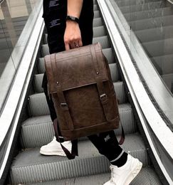 Backpack Men039s Large Capacity Male Bag Business Causal Laptop Bags Soft PU Leather Waterprof Mens Schoolbag Travel Rucksack4819319