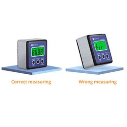 Neoteck 4*90° Digital Angle Finder Bevel Gauge Protractor Inclinometer Digital Level Box Measurement Tool Orange Blue Red Colour