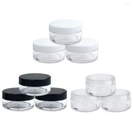 Storage Bottles 500pcs 2g/3g/5g/10g/15g/20g Empty Plastic Cosmetic Makeup Jar Pots Clear Sample Eyeshadow Cream Lip Containers