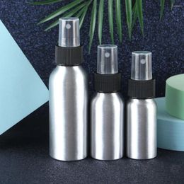 Storage Bottles 30/50/100ml Aluminum Bottle Empty Spray Pump Sprayer Fine Mist Atomizer Refillable For Travel Perfume Cosmetics Container